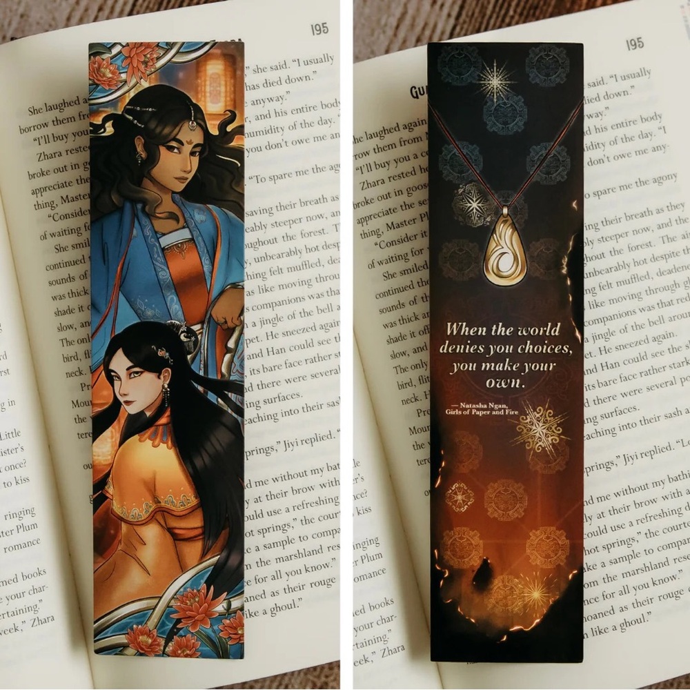 The Bookish Box Girls of Paper and Fire Bookmark